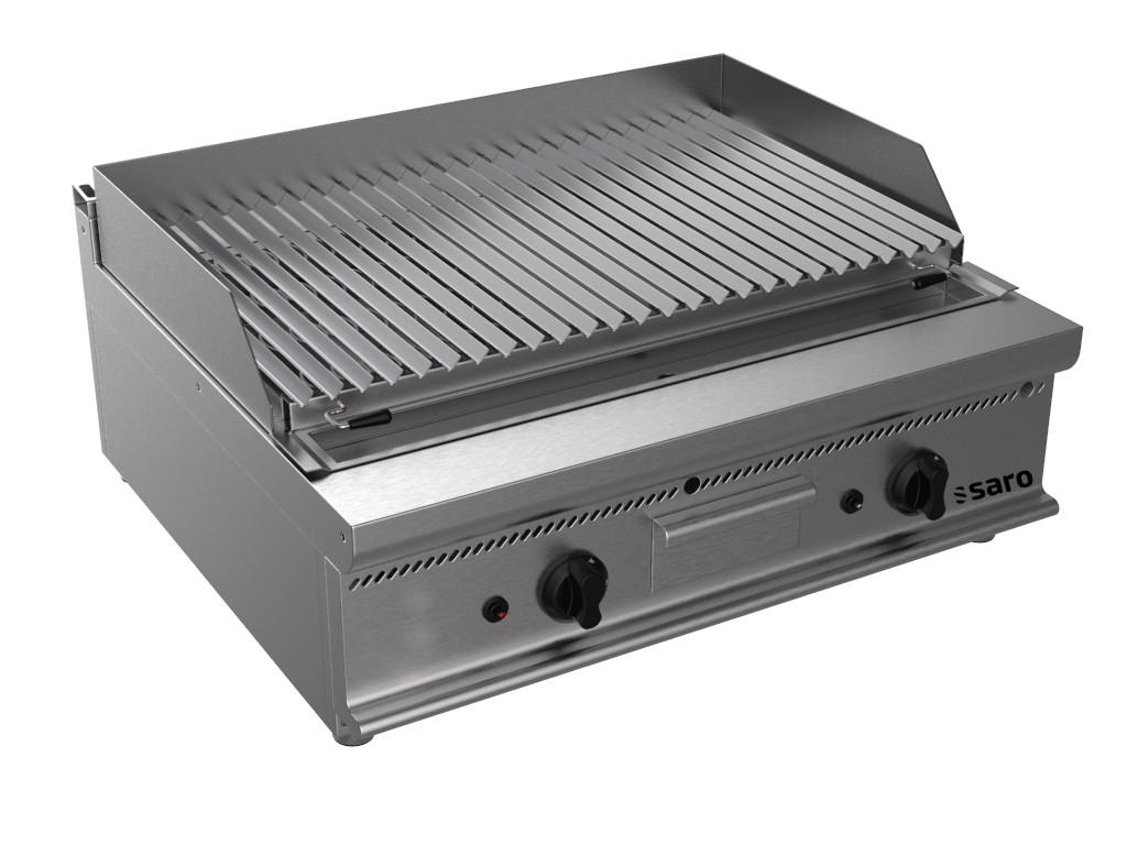 Gas lava rock grill Table model E7 BS2BB Saro