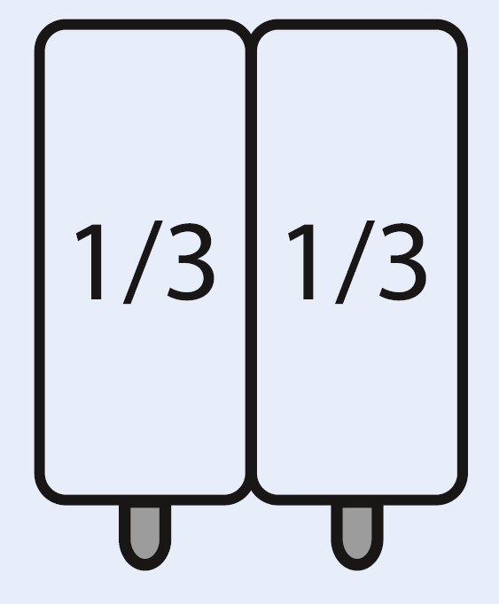 E7/CPCEXC Nudelkorb-Set: 2 x 1/3 GN